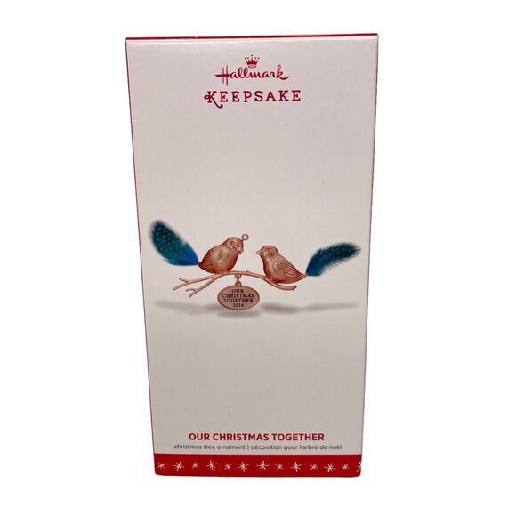 Hallmark Keepsake Our First Christmas Together Metal Feathers Ornament 2016 NEW - Picture 1 of 3